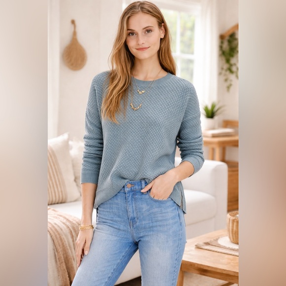Madewell Sweaters - Madewell Landmark Textured Sweater with Side Zippers Moss Green Size Small